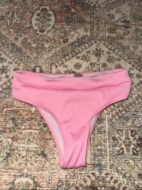 Pink Women’s Ribbed Bikini Bottom